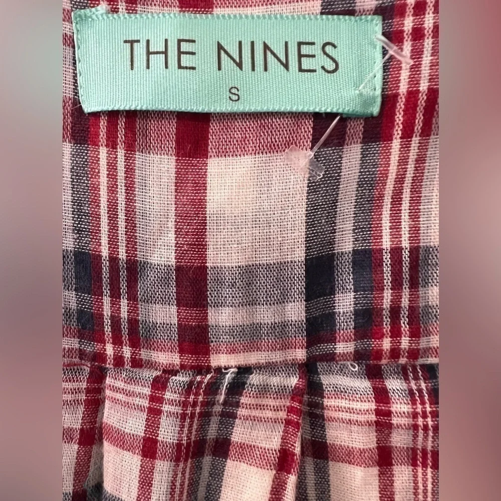 The NINES 100% Cotton Plaid Midi Dress Size S Women